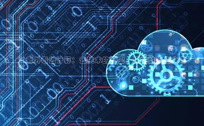 pc28圈下载路畅科技**老外看云计算：云技术的秘密，拥抱数字化未来
**